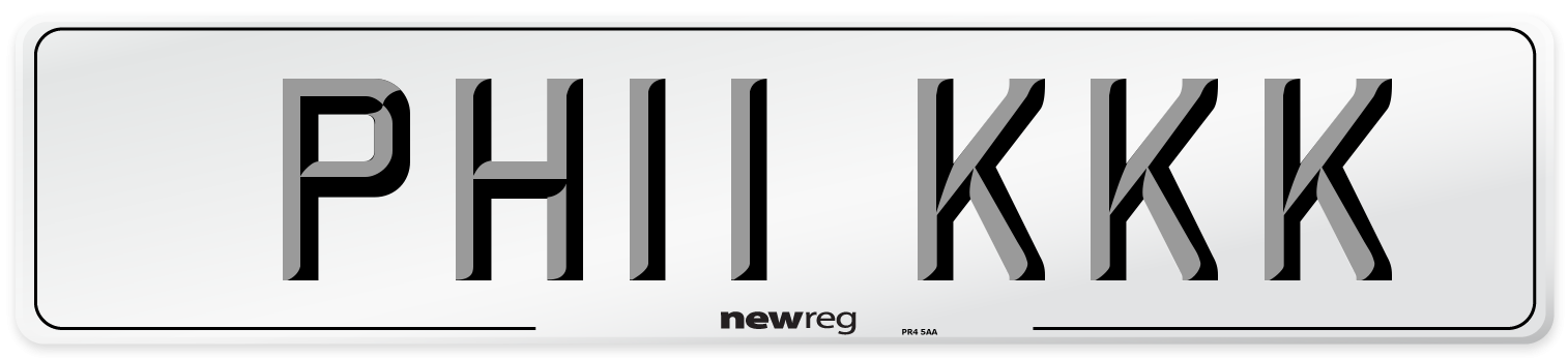 PH11 KKK Number Plate from New Reg